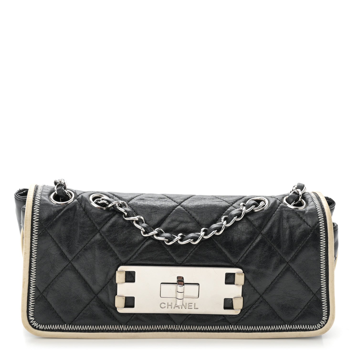 Chanel Lambskin East West Mademoiselle Flap Black 1 of 11