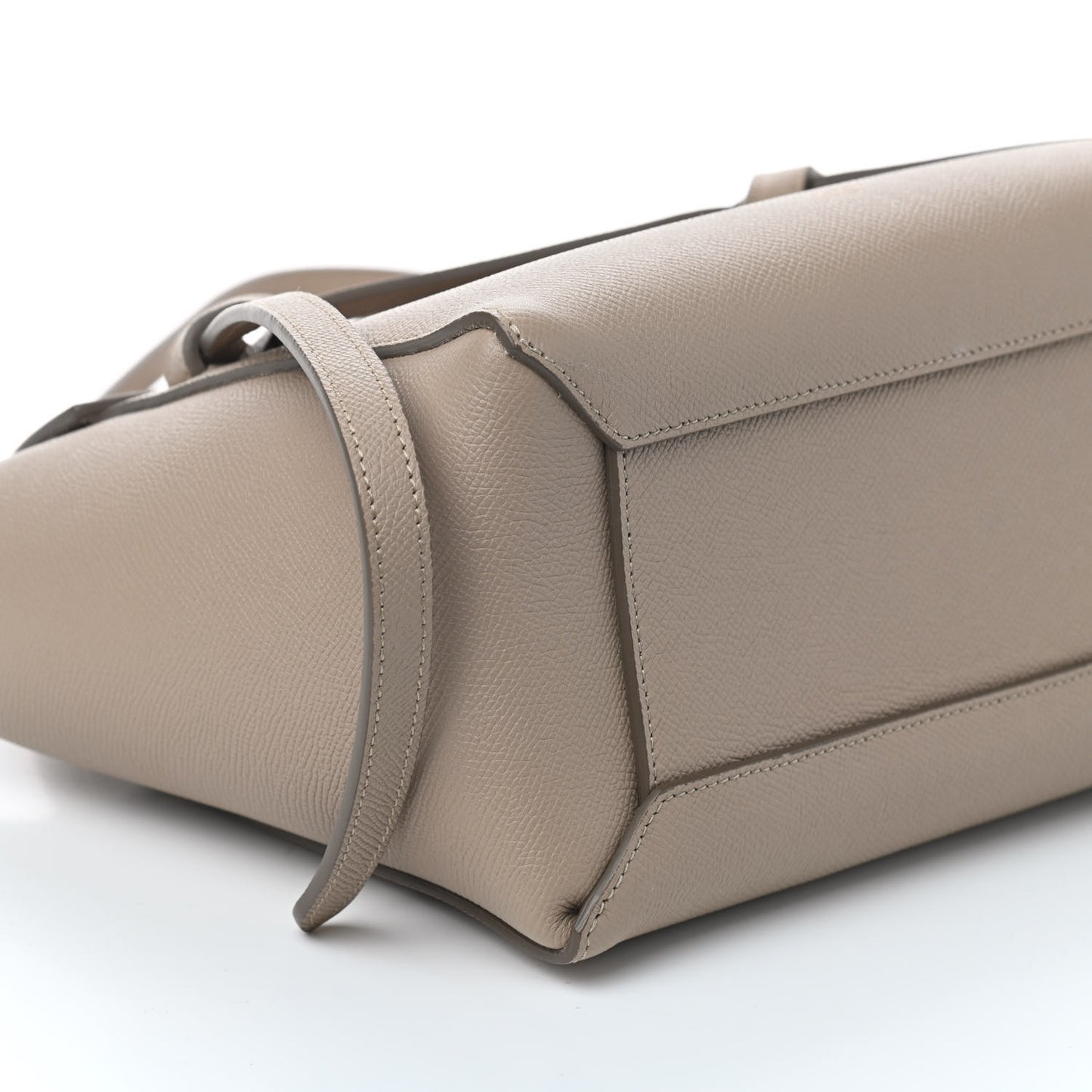 Grained Calfskin Micro Belt Bag Light Taupe
