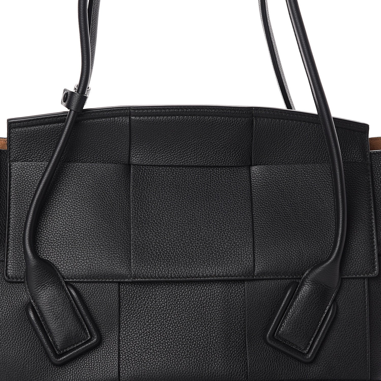 Bottega Veneta Grained Calfskin Maxi Intrecciato Medium Arco Black 6 of 8