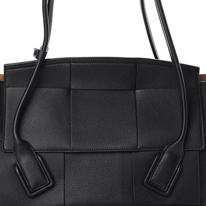Bottega Veneta Grained Calfskin Maxi Intrecciato Medium Arco Black 6 of 8