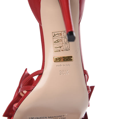 Gucci Nappa Crystal Queen Margaret High Heel Sandals 38.5 Hibiscus Red 6 of 9