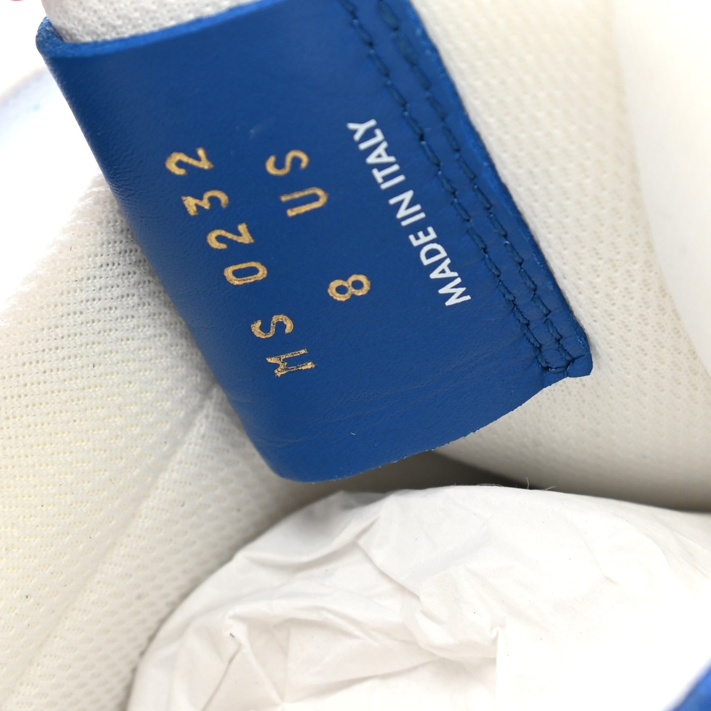 X NIKE AIR FORCE 1 Calfskin Monogram Mens Sneakers 8 Blue