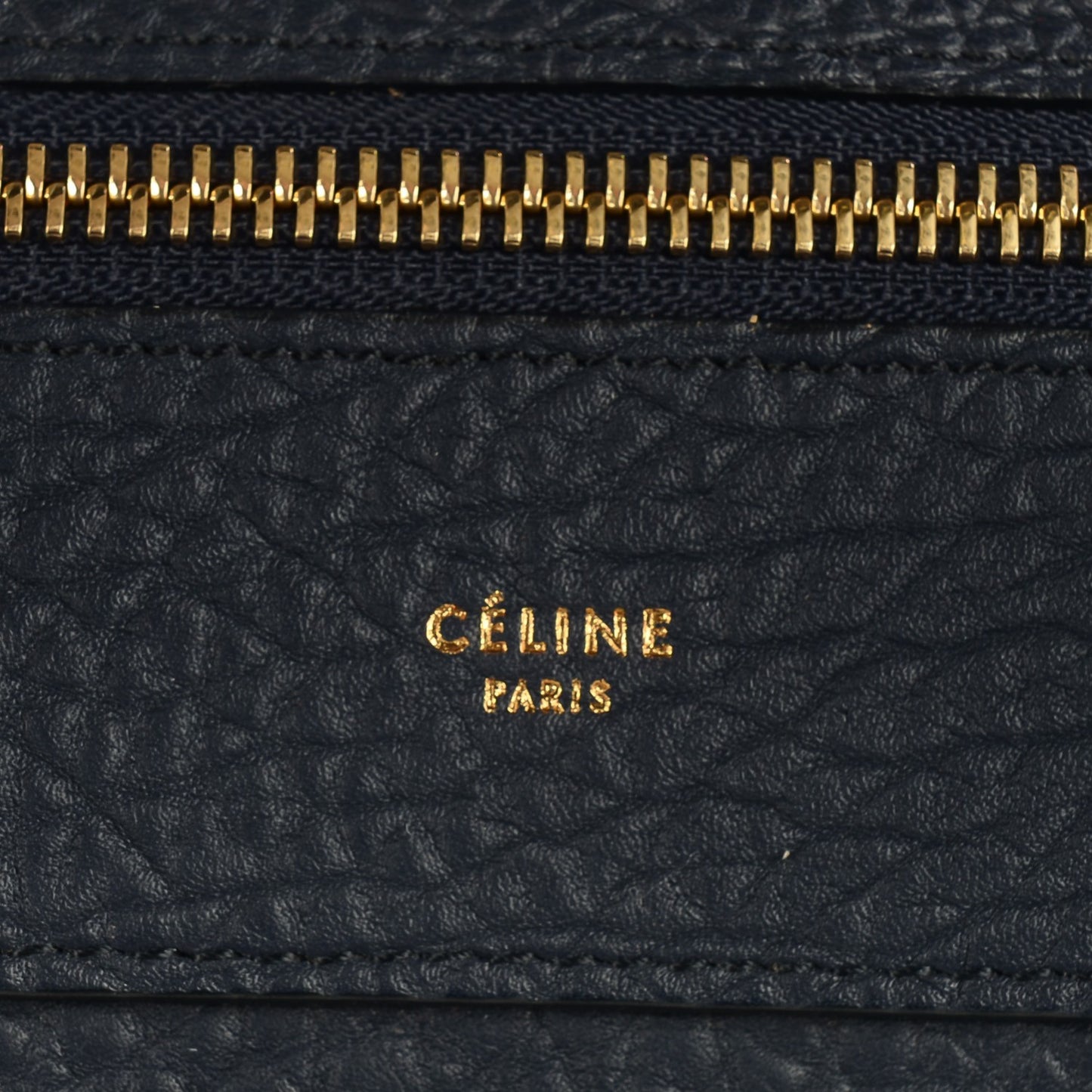 Bullhide Calfskin Small Ring Bag Navy Blue