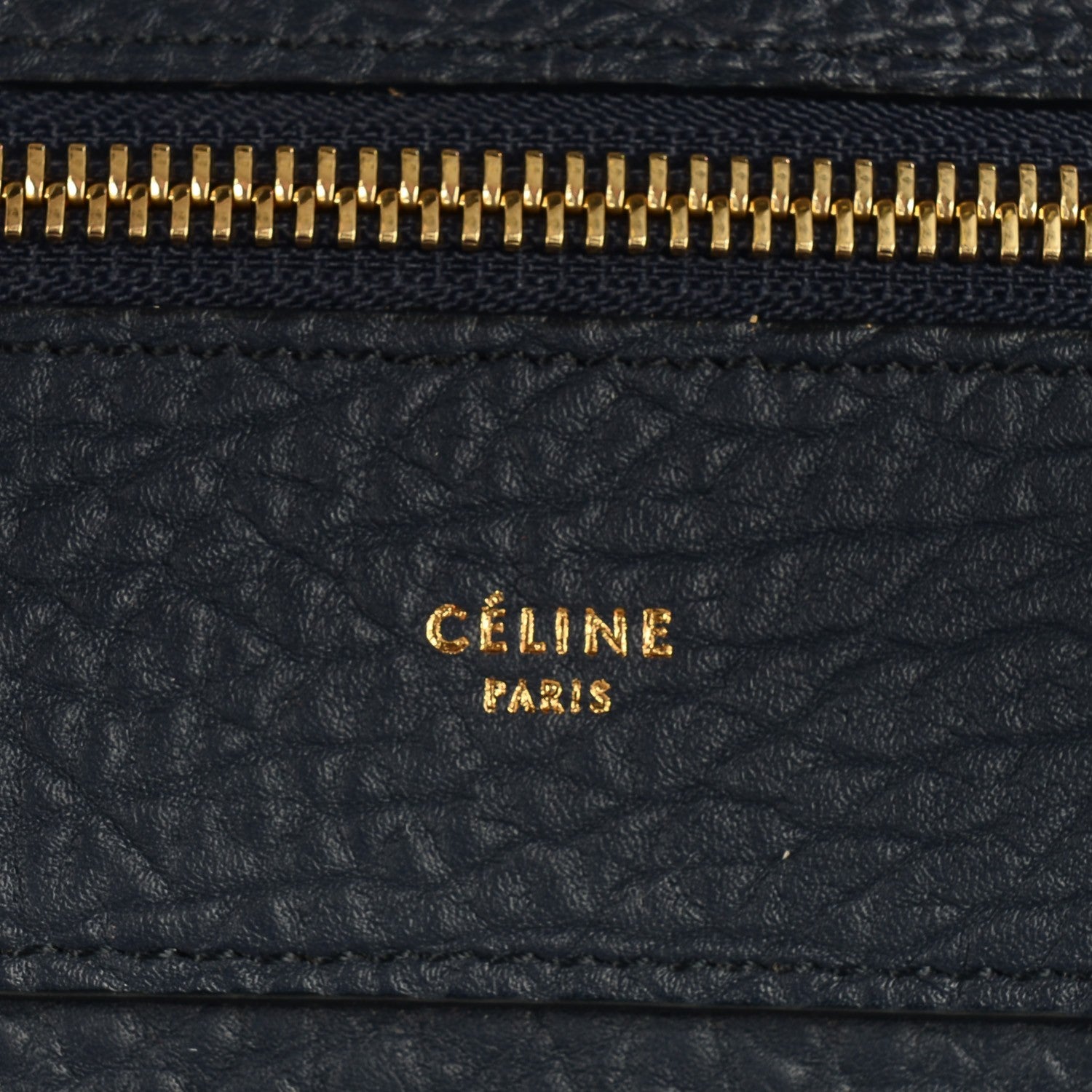 Celine Bullhide Calfskin Small Ring Bag Navy Blue 6 of 9