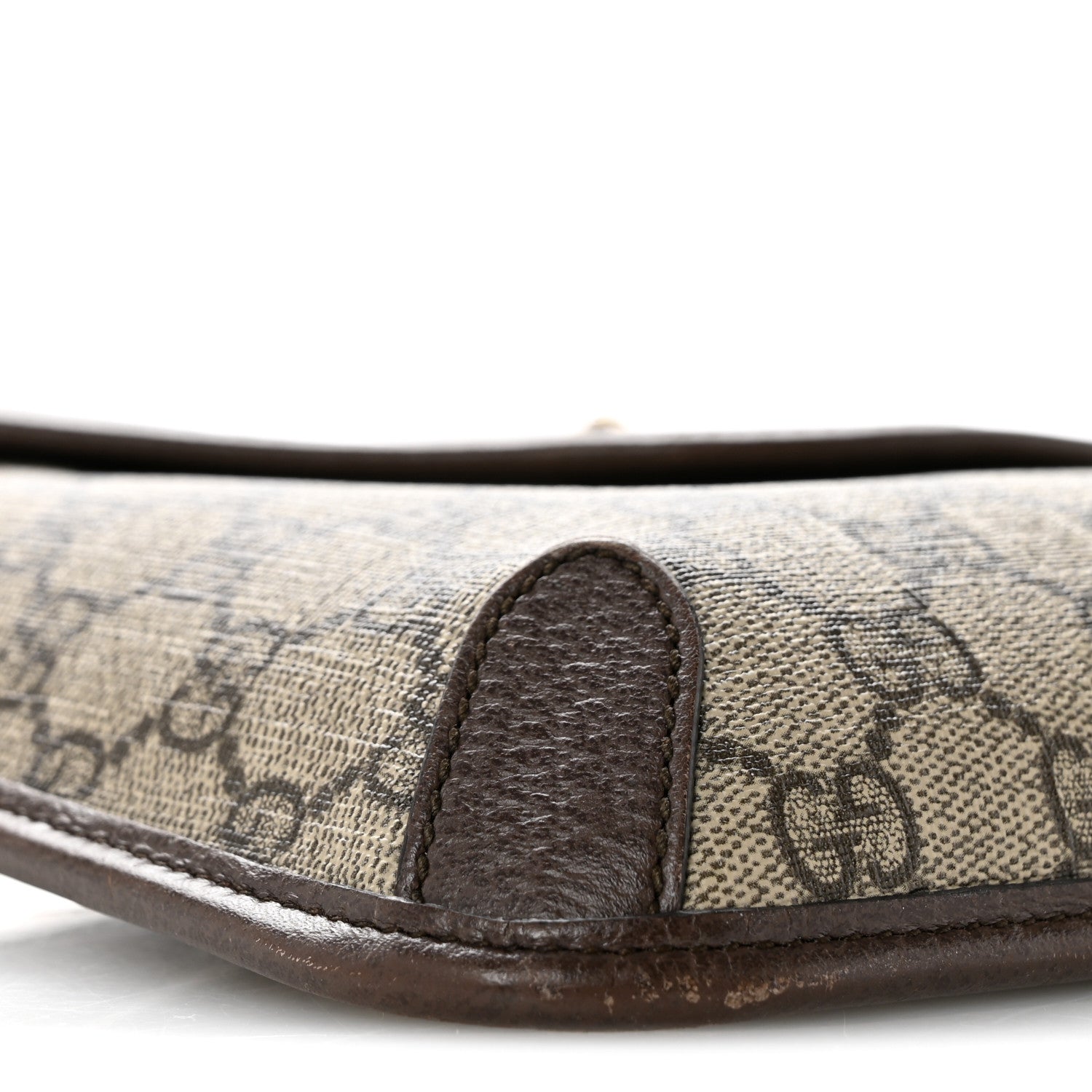 Gucci GG Supreme Monogram Web Medium Neo Vintage Flap Messenger Bag Beige New Acero 9 of 14