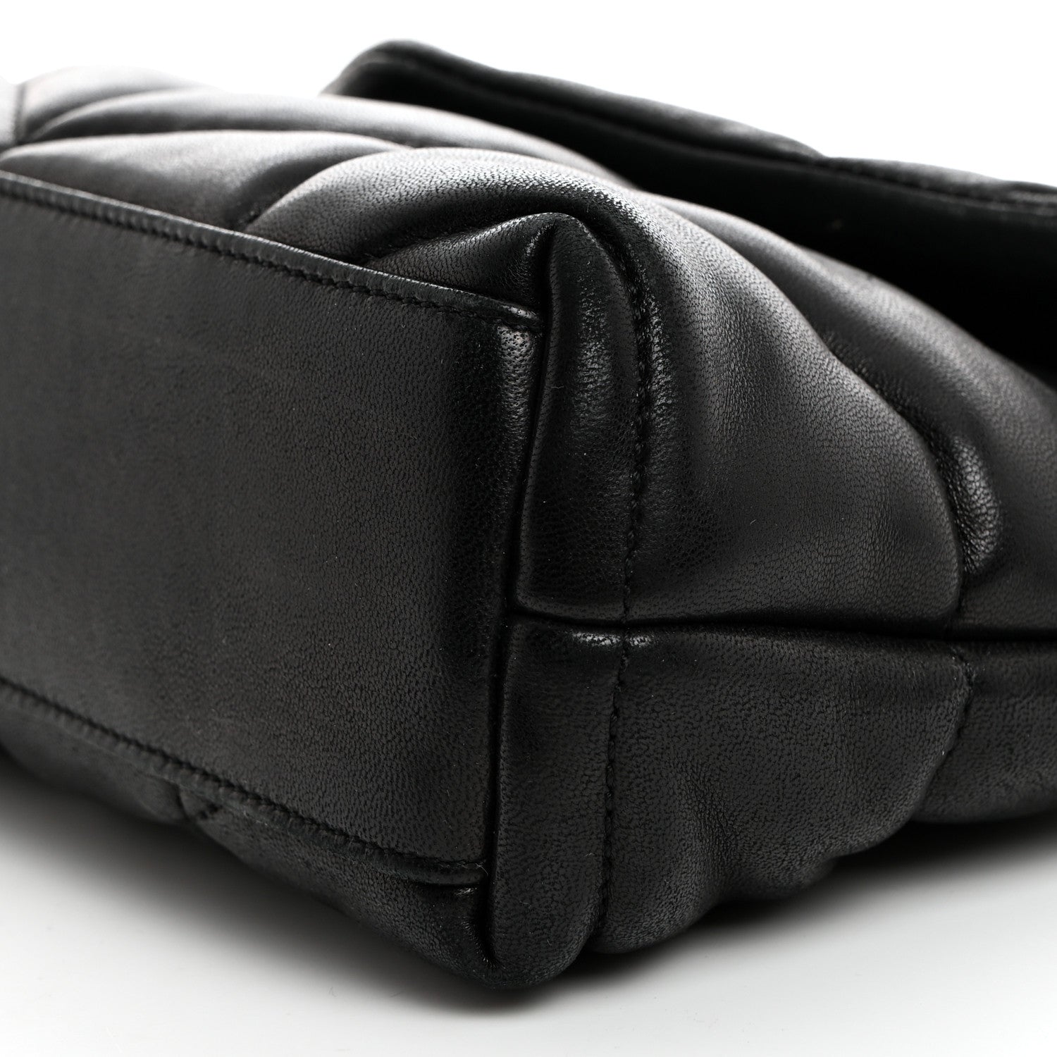 Saint Laurent Lambskin Quilted Toy Loulou Puffer Monogram Chain Satchel Black 11 of 16