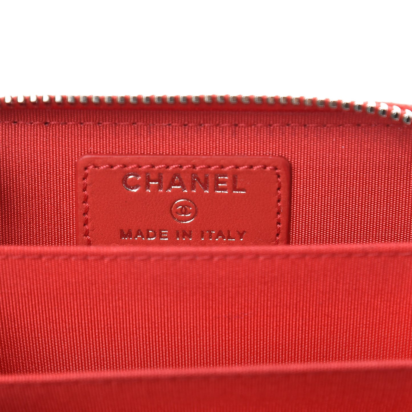 Lambskin Double Stitch Zip Coin Purse Coral Pink