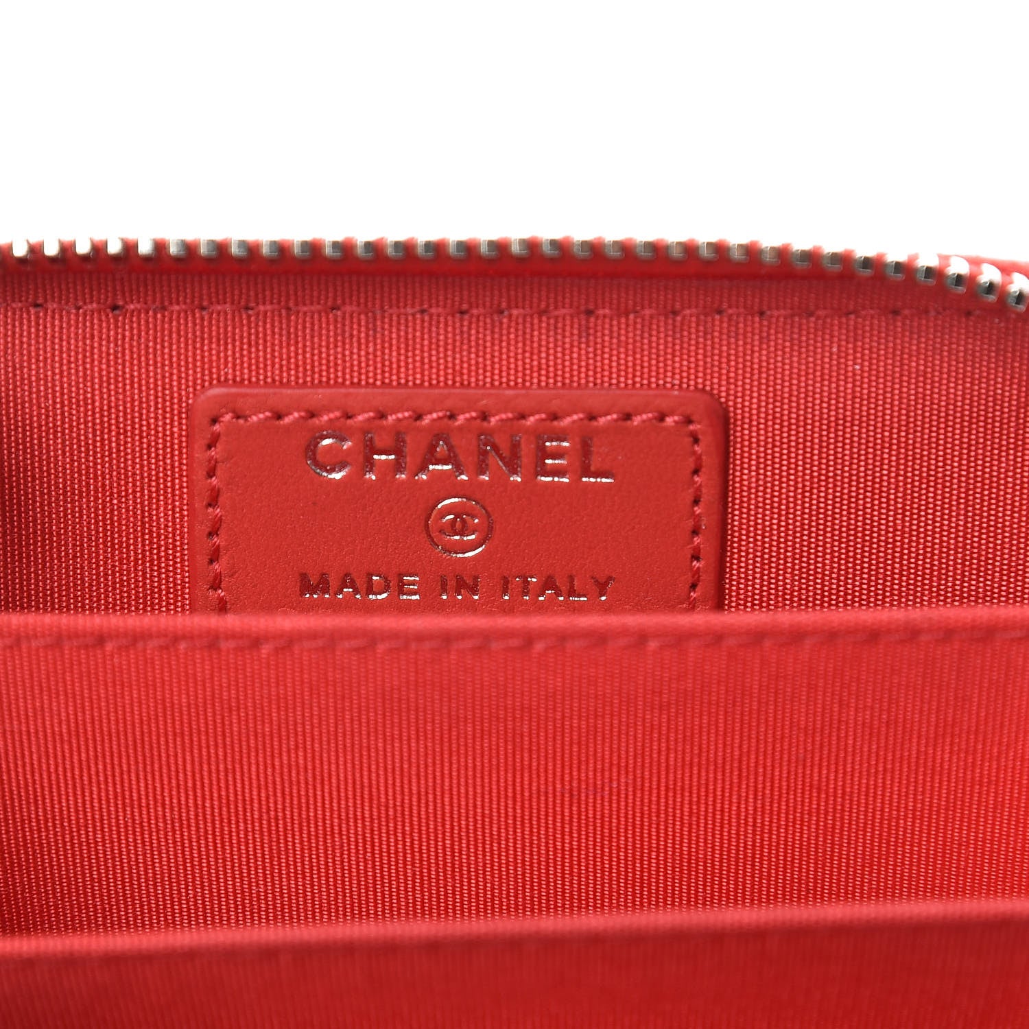 Chanel Lambskin Double Stitch Zip Coin Purse Coral Pink 6 of 11