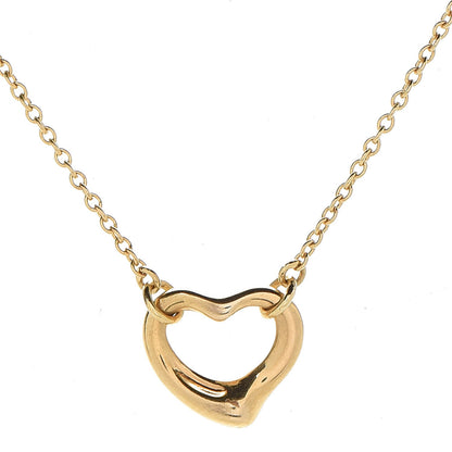 Tiffany 18K Yellow Gold Elsa Peretti 3 Open Heart Station Necklace 4 of 9
