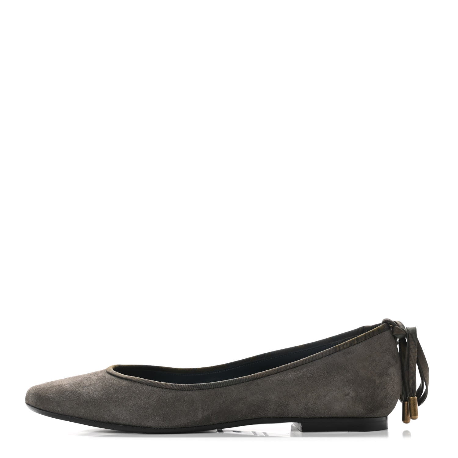 Hermes Suede Flats 36 Grey 1 of 7