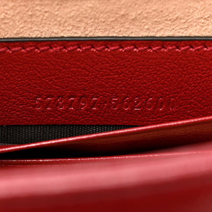 Gucci Textured Calfskin Web Mini Rajah Slim Flap Shoulder Bag Romantic Cherry 7 of 11
