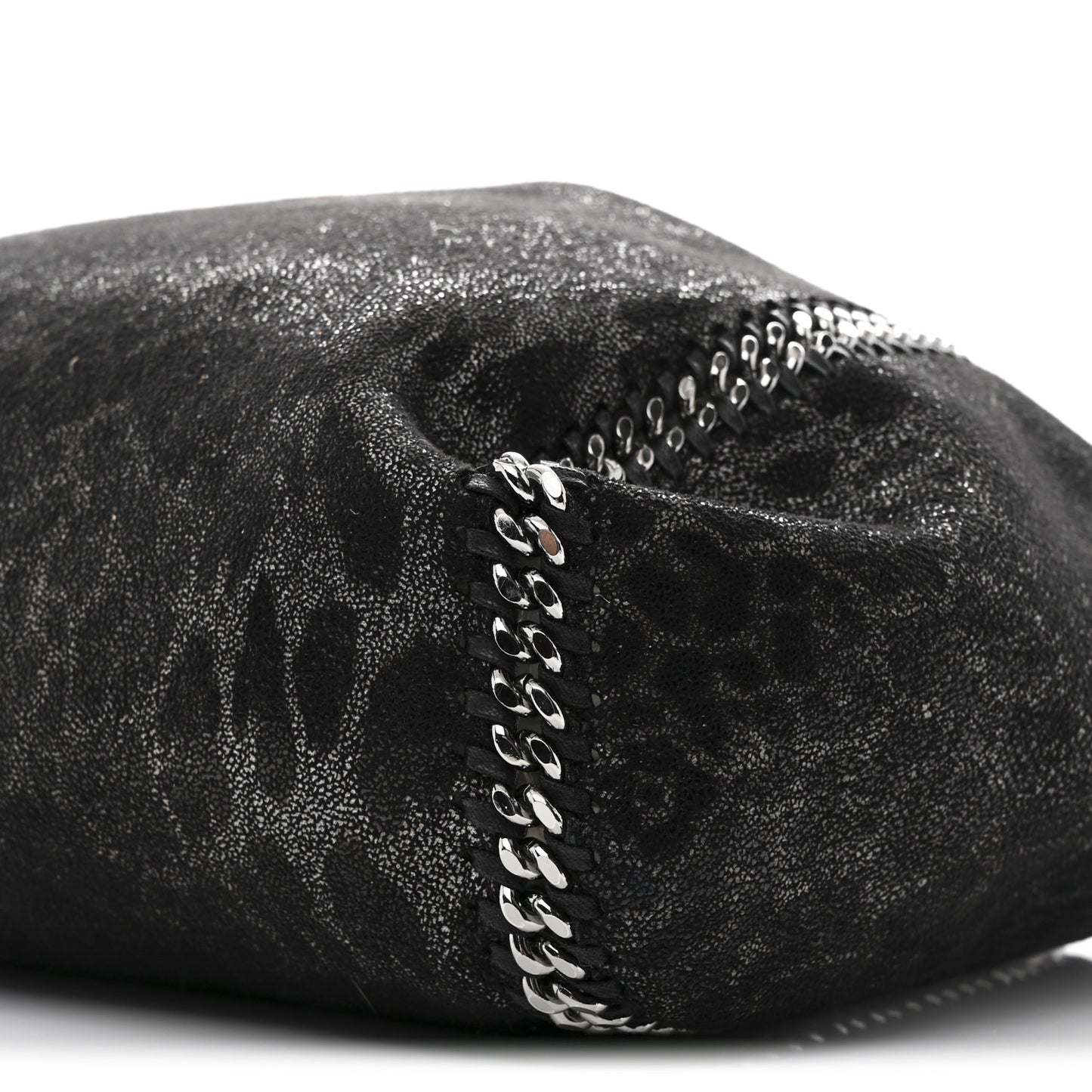 Leopard Shaggy Deer Falabella Reversible Tote Grey