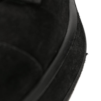 Chanel Suede Quilted Lace Up Combat Boots 38.5 Black 11 of 13