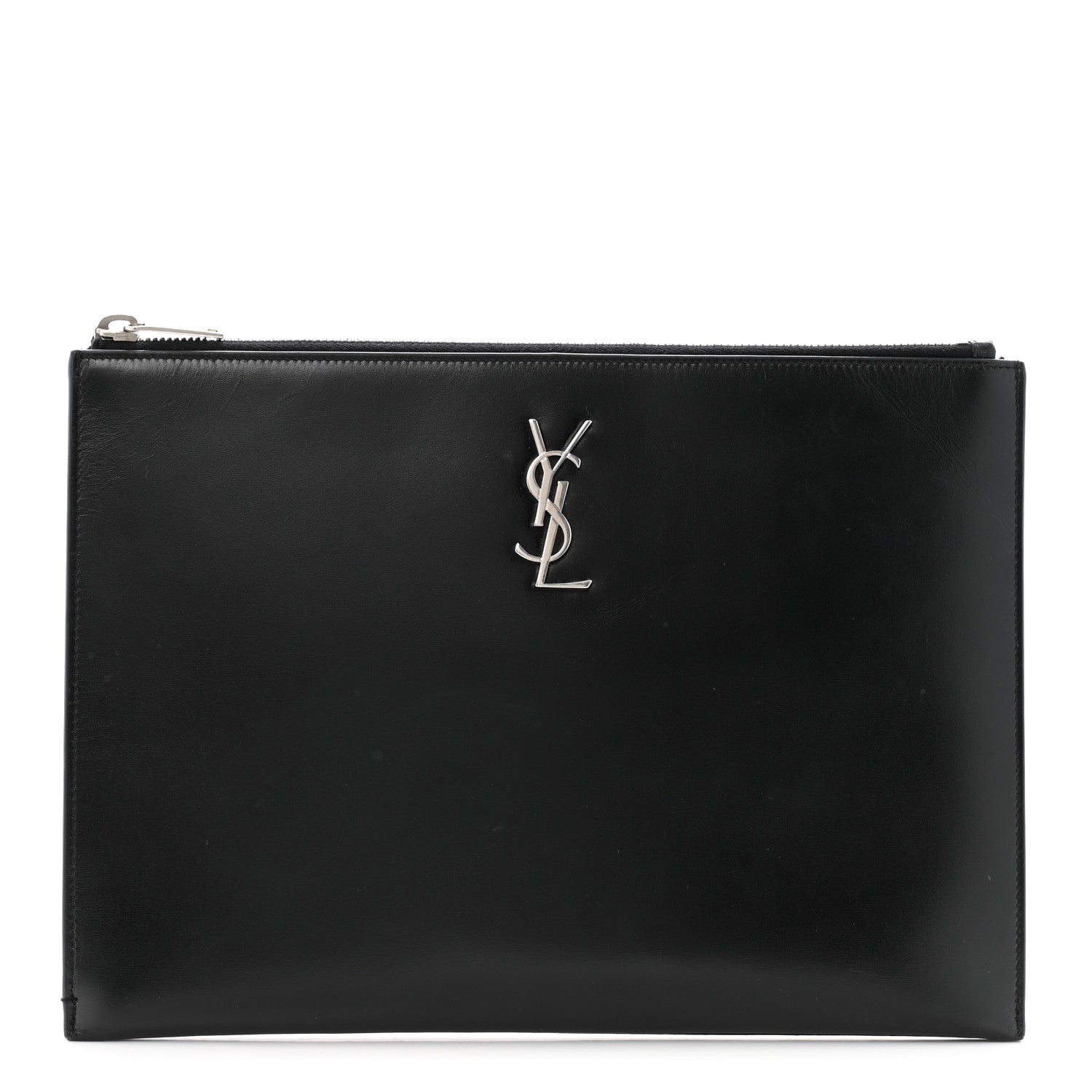 Saint Laurent Calfskin Monogram iPad Case Black 1 of 8