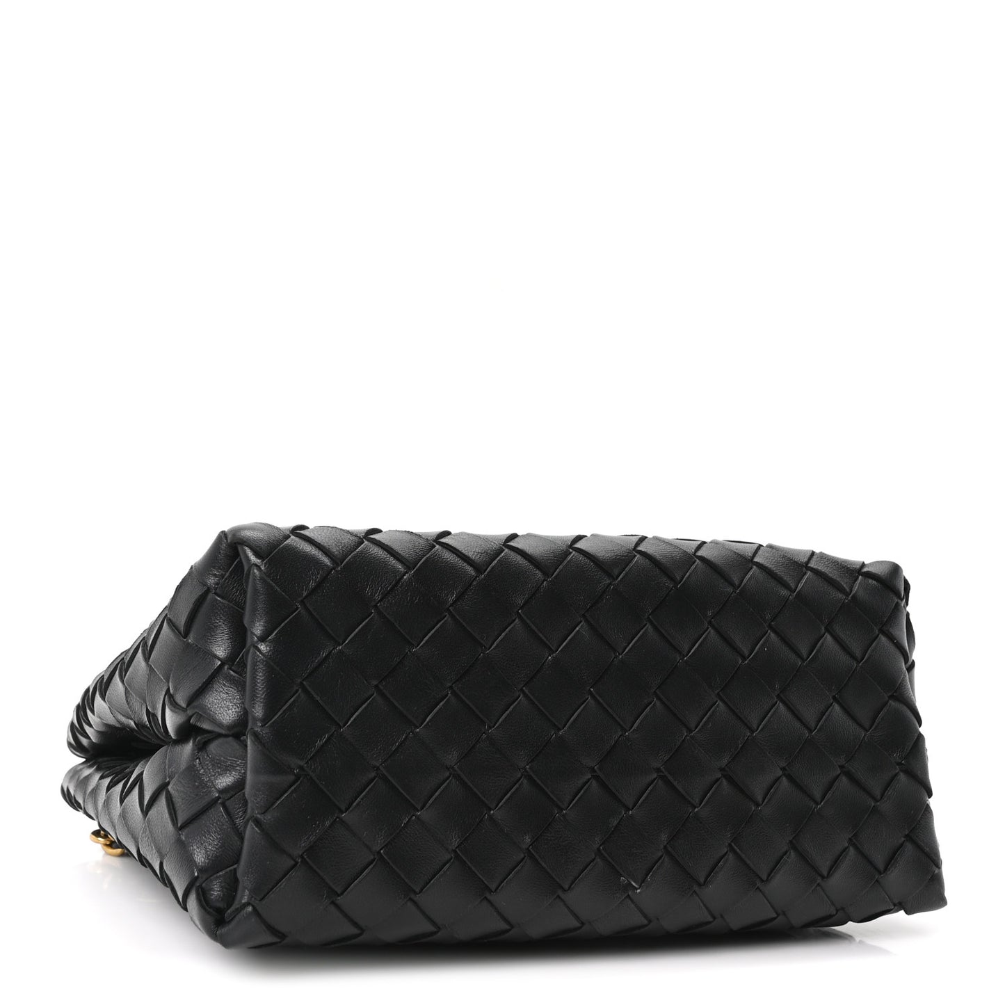 Nappa Intrecciato Small Andiamo With Chain Shoulder Bag Black