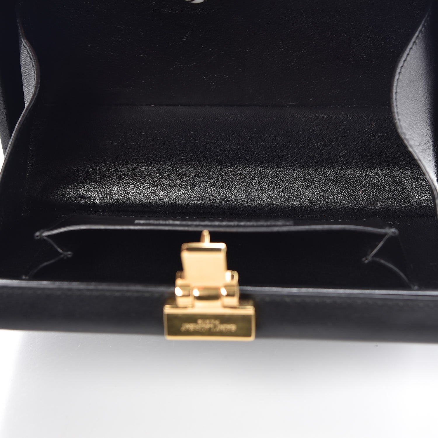 Saint Laurent Calfskin Micro Mellettes Clutch Black 6 of 12