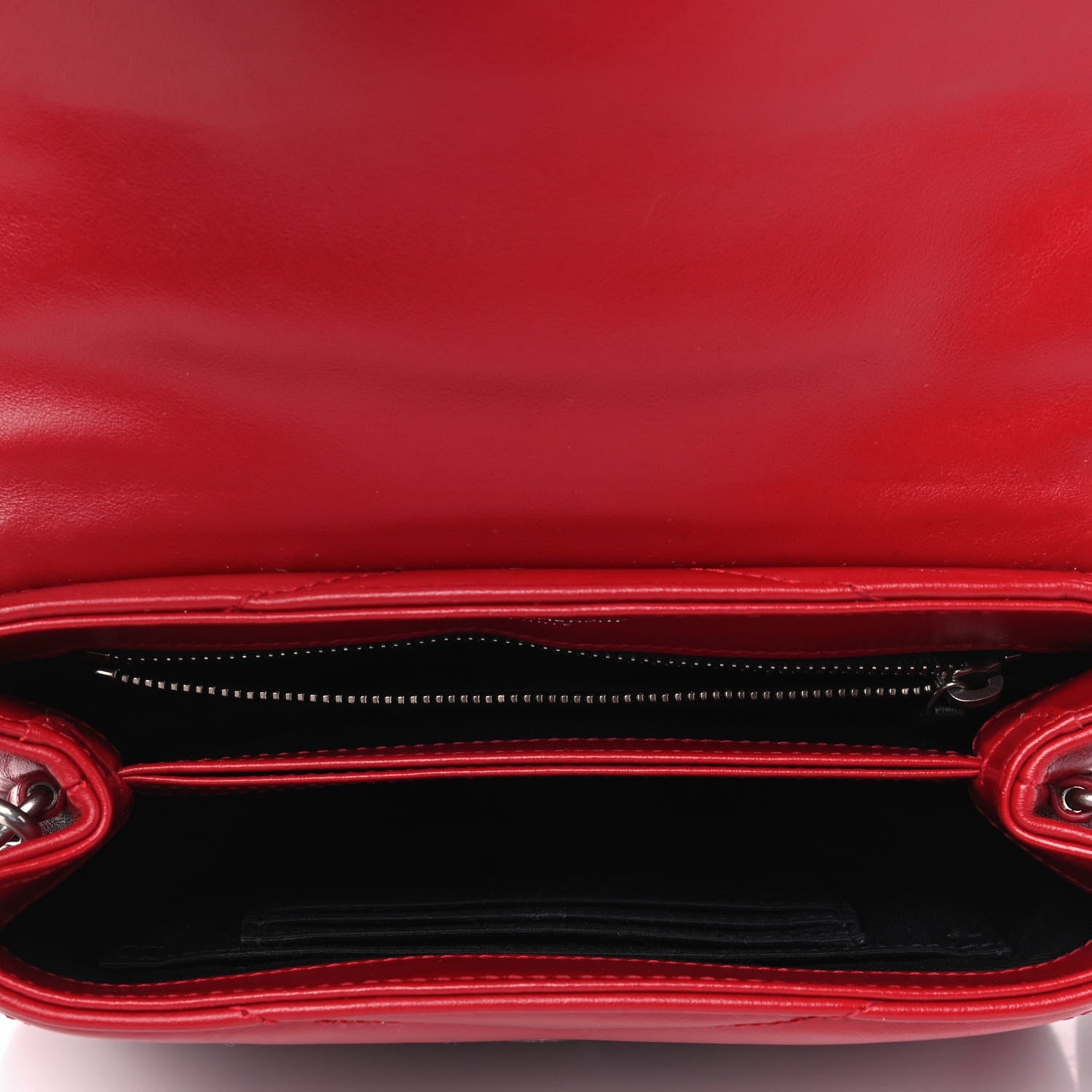 Saint Laurent Calfskin Y Quilted Monogram Toy Loulou Crossbody Bag Rouge Eros 4 of 6
