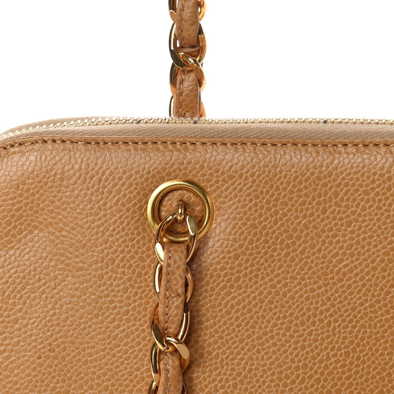 Chanel Caviar Flap Shoulder Bag Beige 14 of 16
