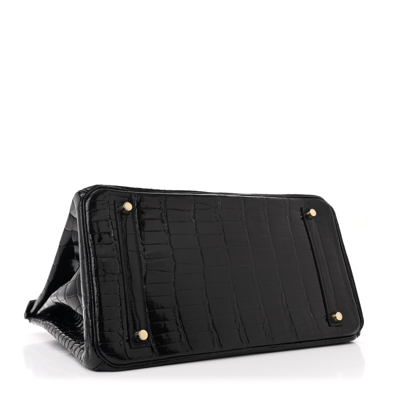 Hermes Shiny Porosus Crocodile Birkin 35 Black 4 of 17