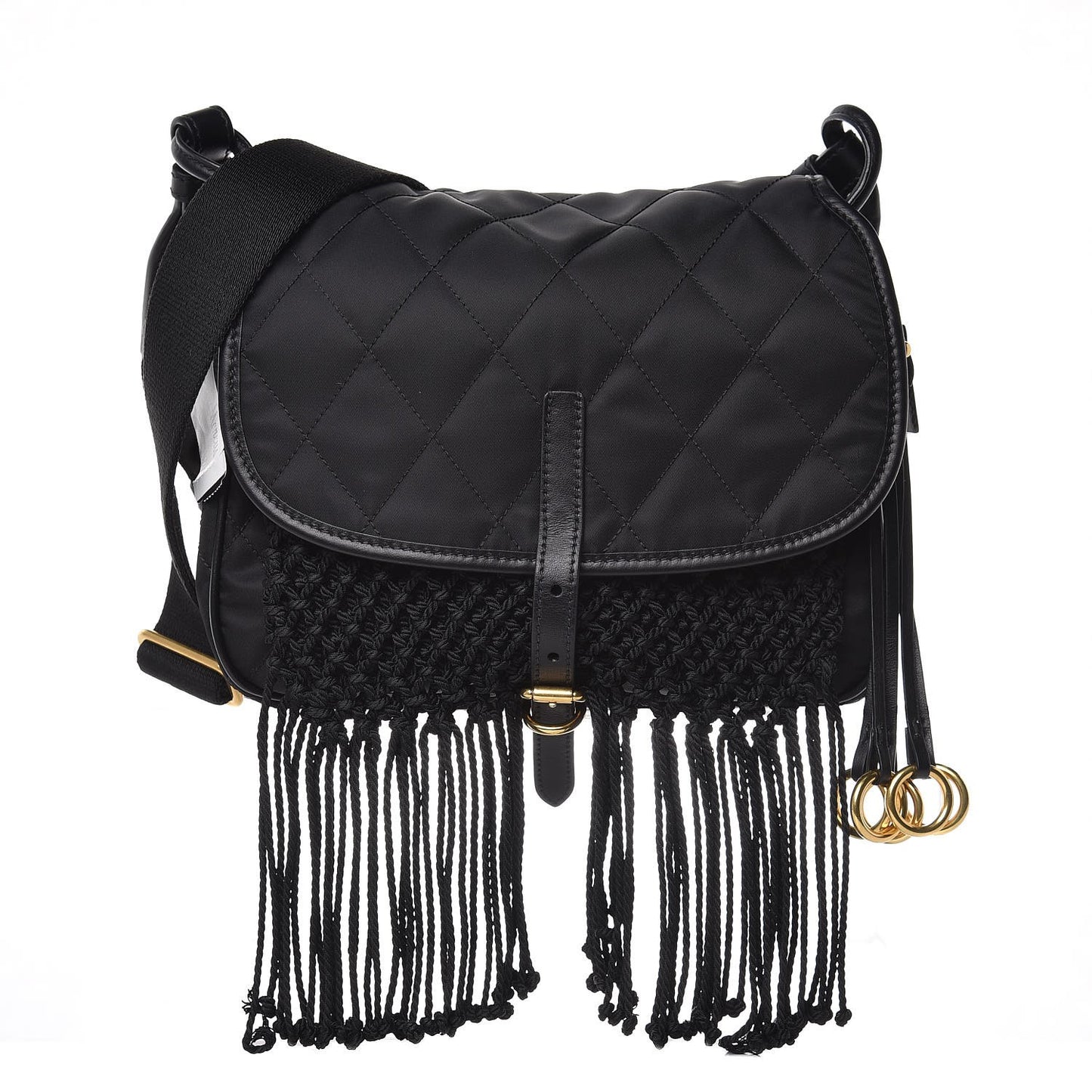 Tessuto Nylon Quilted Corsaire Hunting Bag Black