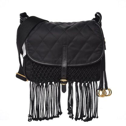 Prada Tessuto Nylon Quilted Corsaire Hunting Bag Black 1 of 7
