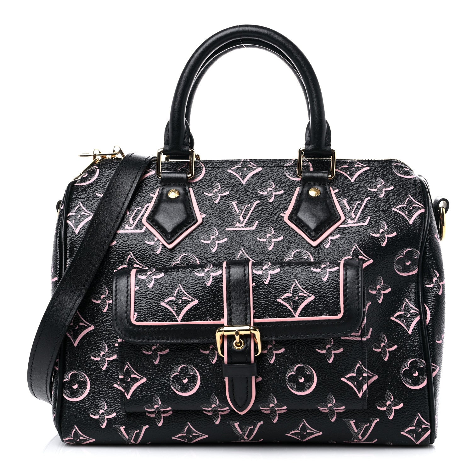 Louis Vuitton Monogram Fall for You Speedy Bandouliere 25 Black 1 of 13