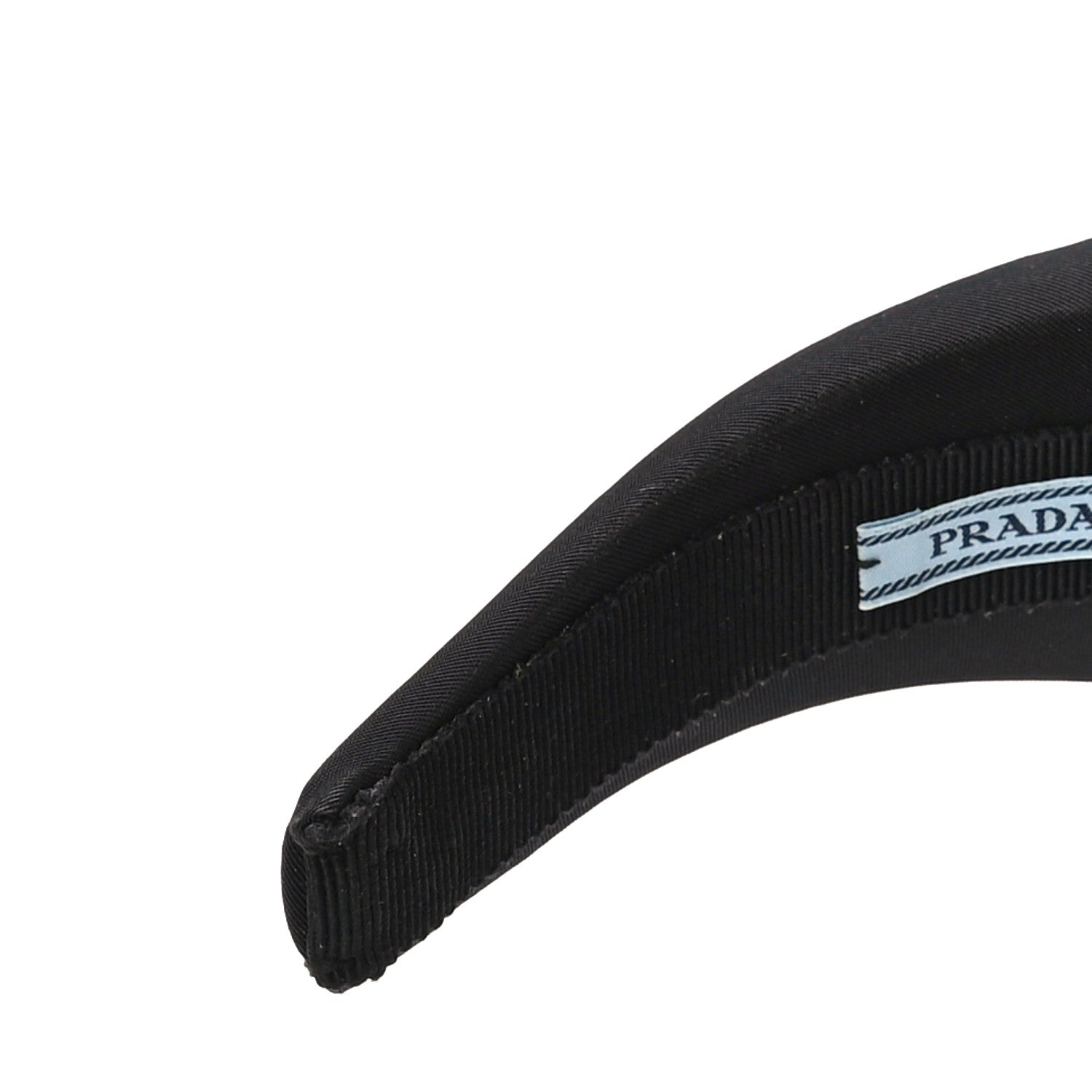Prada Re-Nylon Metal Triangle Logo Headband Black 8 of 8