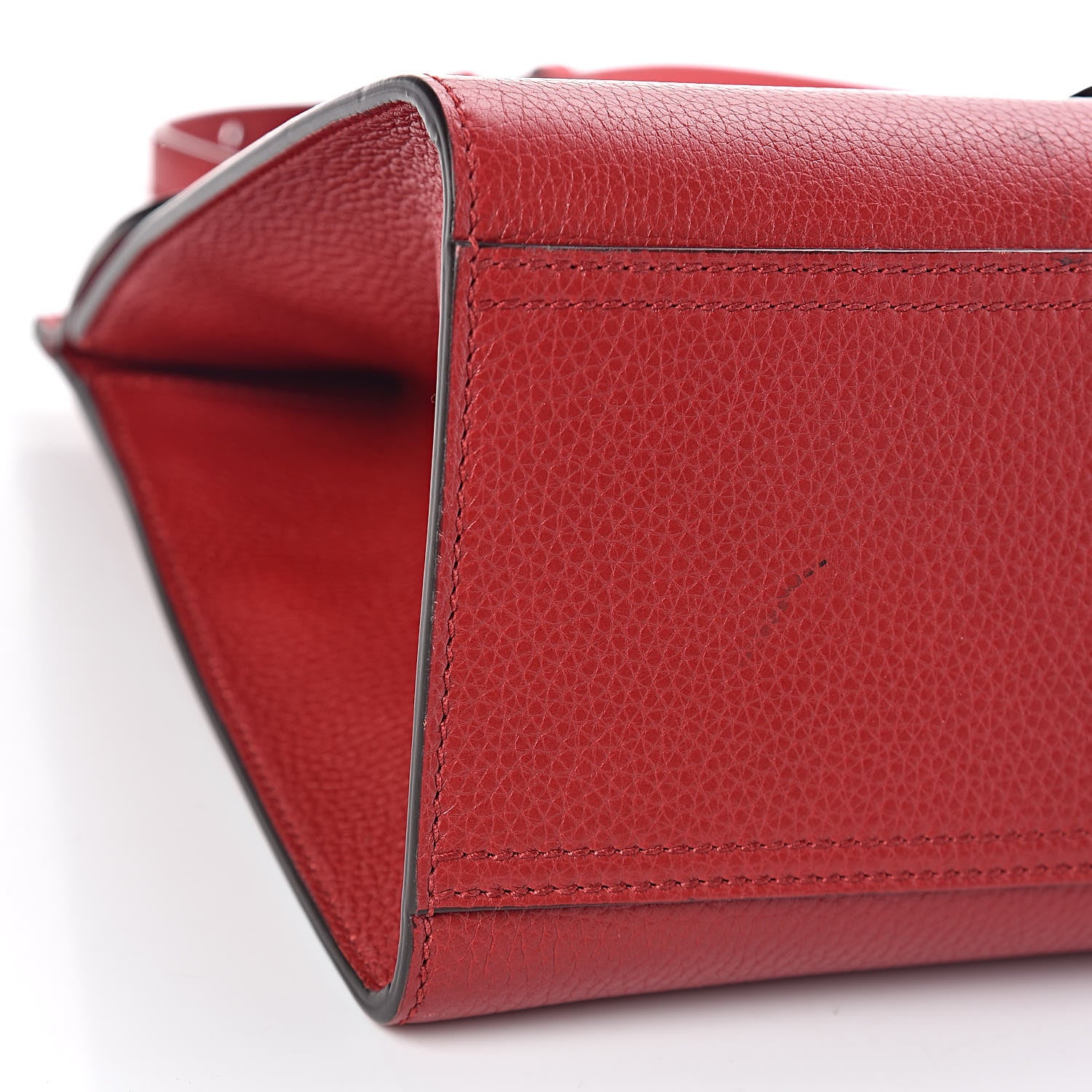Gucci Calfskin Small GG Marmont Top Handle Bag Vulcanic Red 8 of 11
