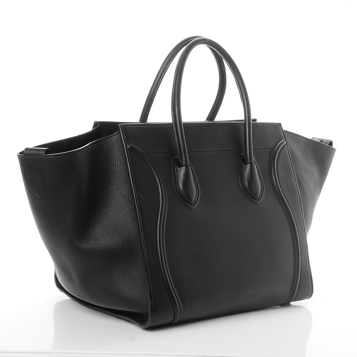 Supple Calfskin Medium Phantom Luggage Black