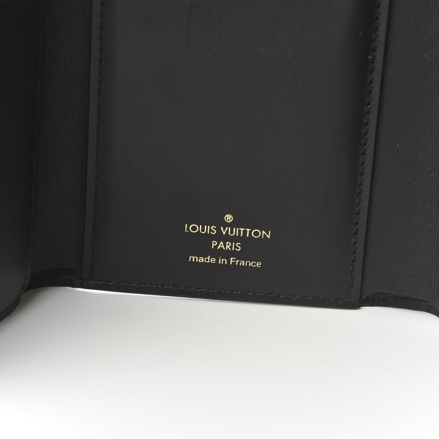 Monogram Flower Lock Compact Wallet Black