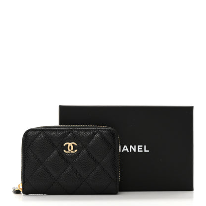 Chanel Caviar Quilted Zip Coin Purse Black 8 of 8