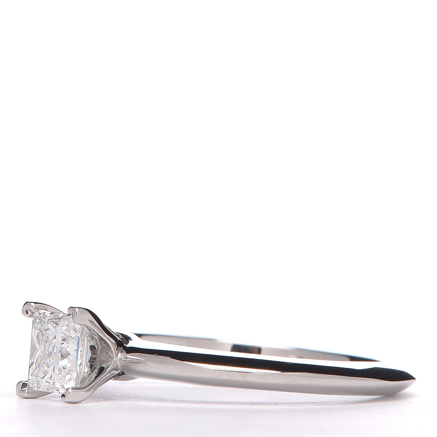Platinum Diamond .48ct Princess Cut Diamond Engagement Ring 48 4.5