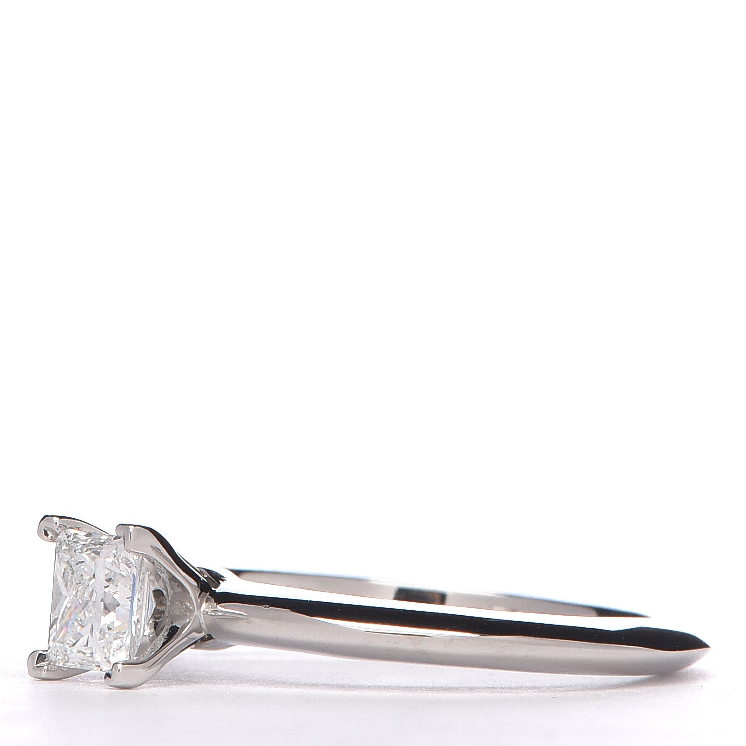 Tiffany Platinum Diamond .48ct Princess Cut Diamond Engagement Ring 48 4.5 3 of 6