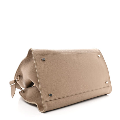 The Row Matte Grained Calfskin Soft Margaux 15 Dark Taupe 4 of 9