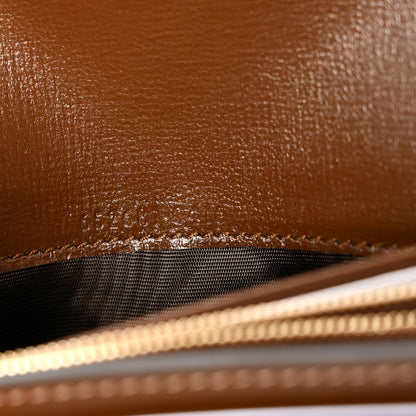 Gucci GG Supreme Monogram Azalea Calfskin Web Jackie 1961 Chain Wallet Beige Ebony Brown Sugar 7 of 10