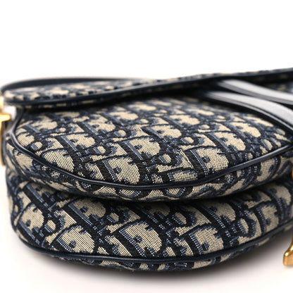 Christian Dior Oblique Saddle Bag Blue 8 of 9