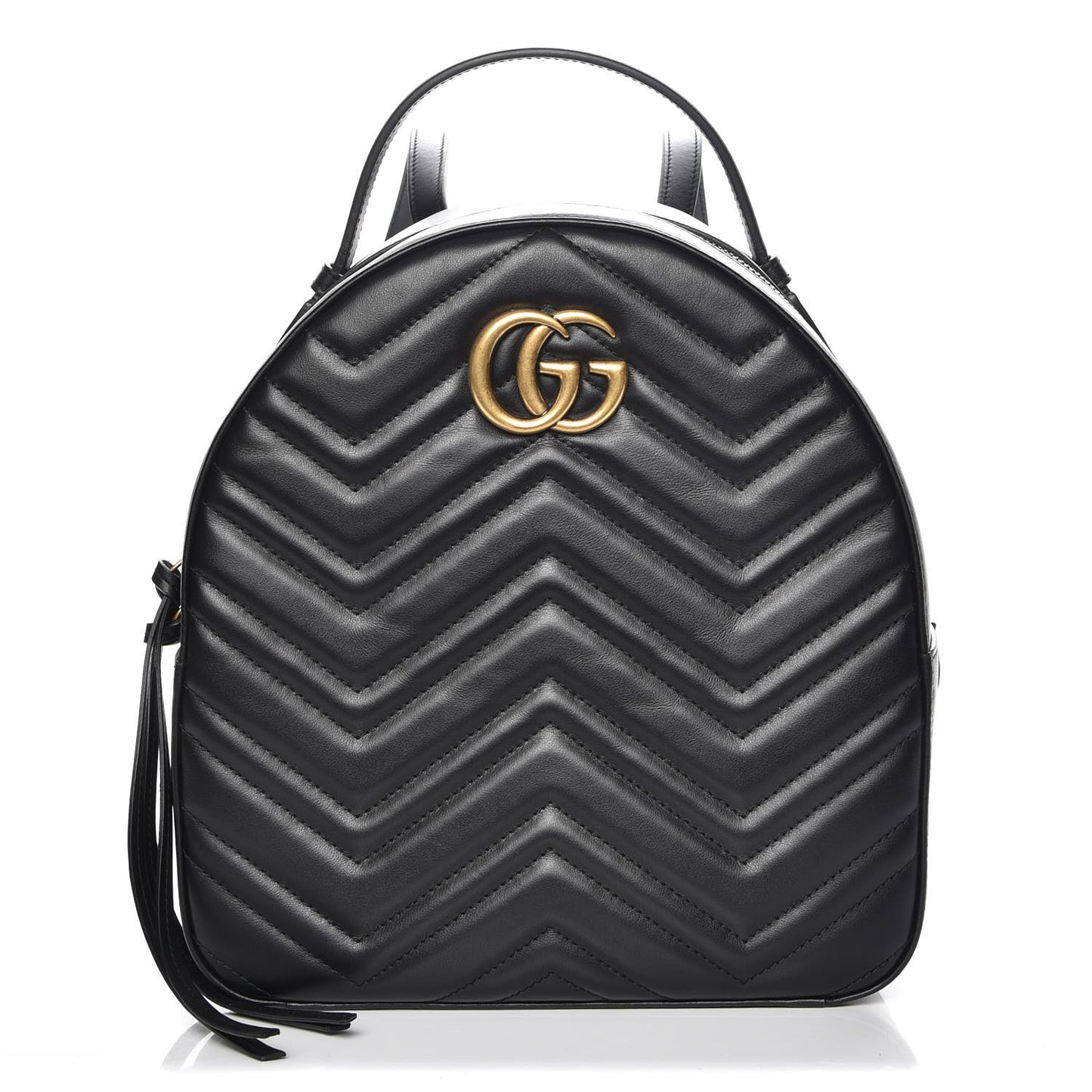 Calfskin Matelasse GG Marmont Backpack Black