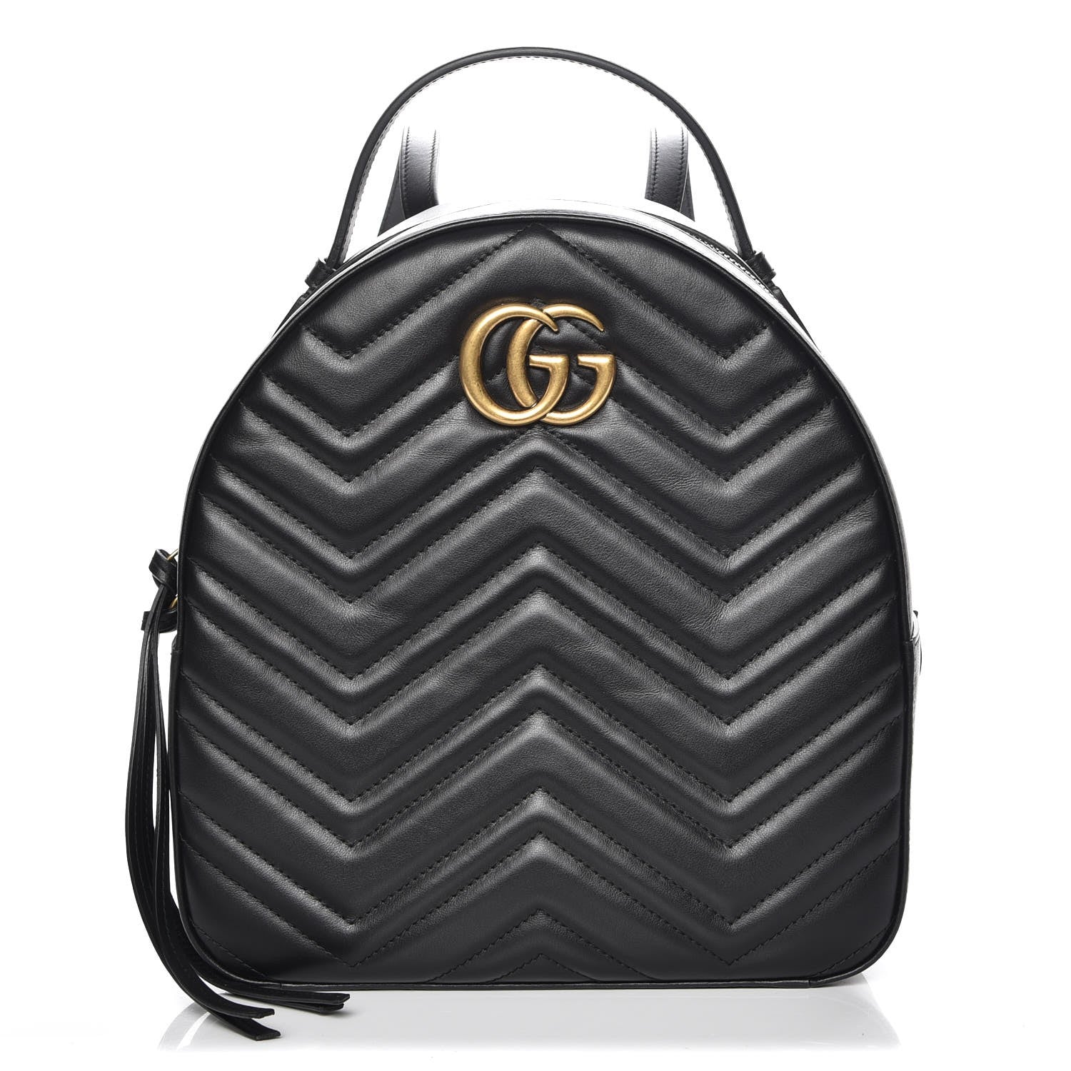 Gucci Calfskin Matelasse GG Marmont Backpack Black 1 of 8