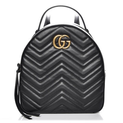 Gucci Calfskin Matelasse GG Marmont Backpack Black 1 of 8