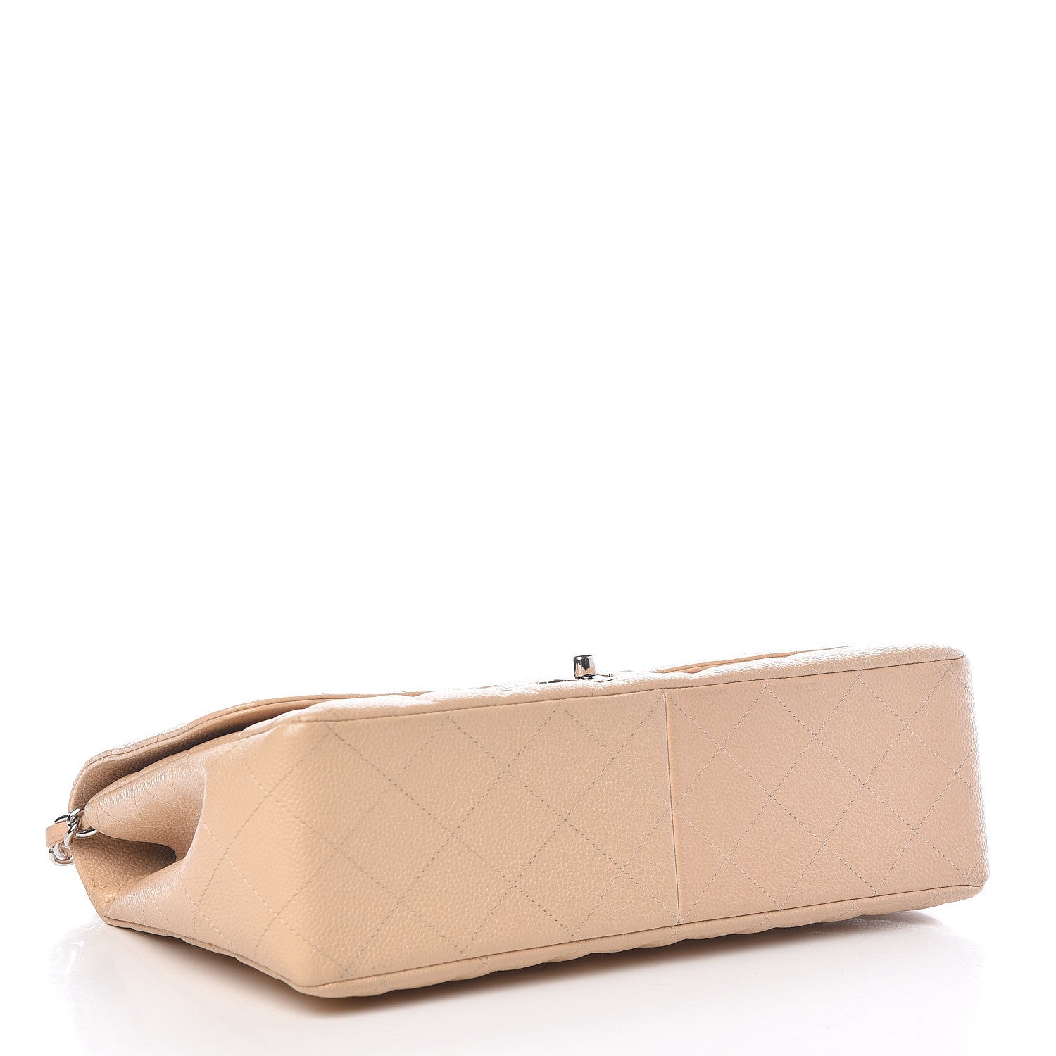 Chanel Caviar Quilted Jumbo Single Flap Beige Clair 4 of 15