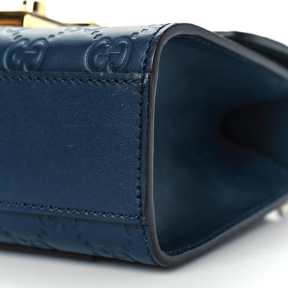 Gucci Guccissima Small Padlock Shoulder Bag Blue Agata 10 of 13