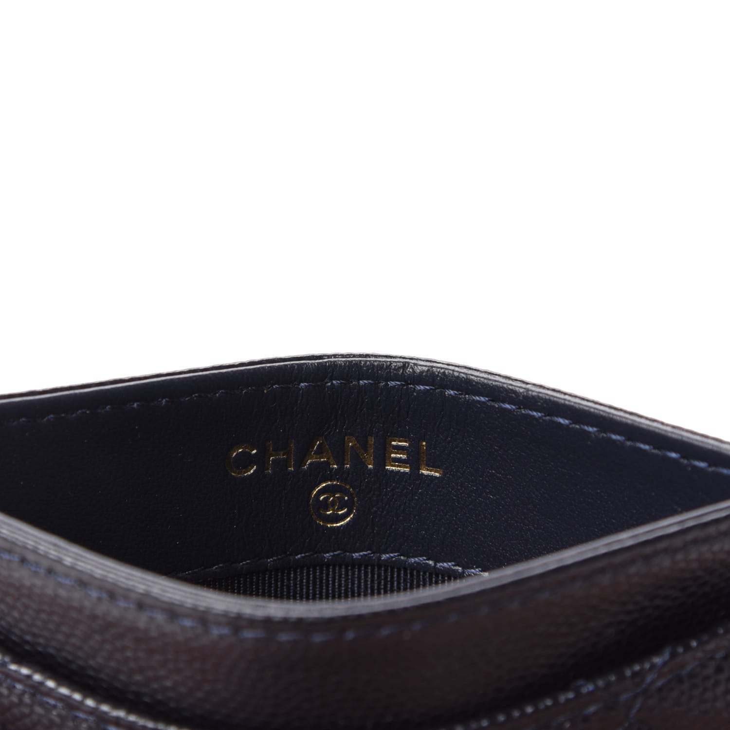 Chanel Caviar Quilted Card Holder Navy 5 of 7