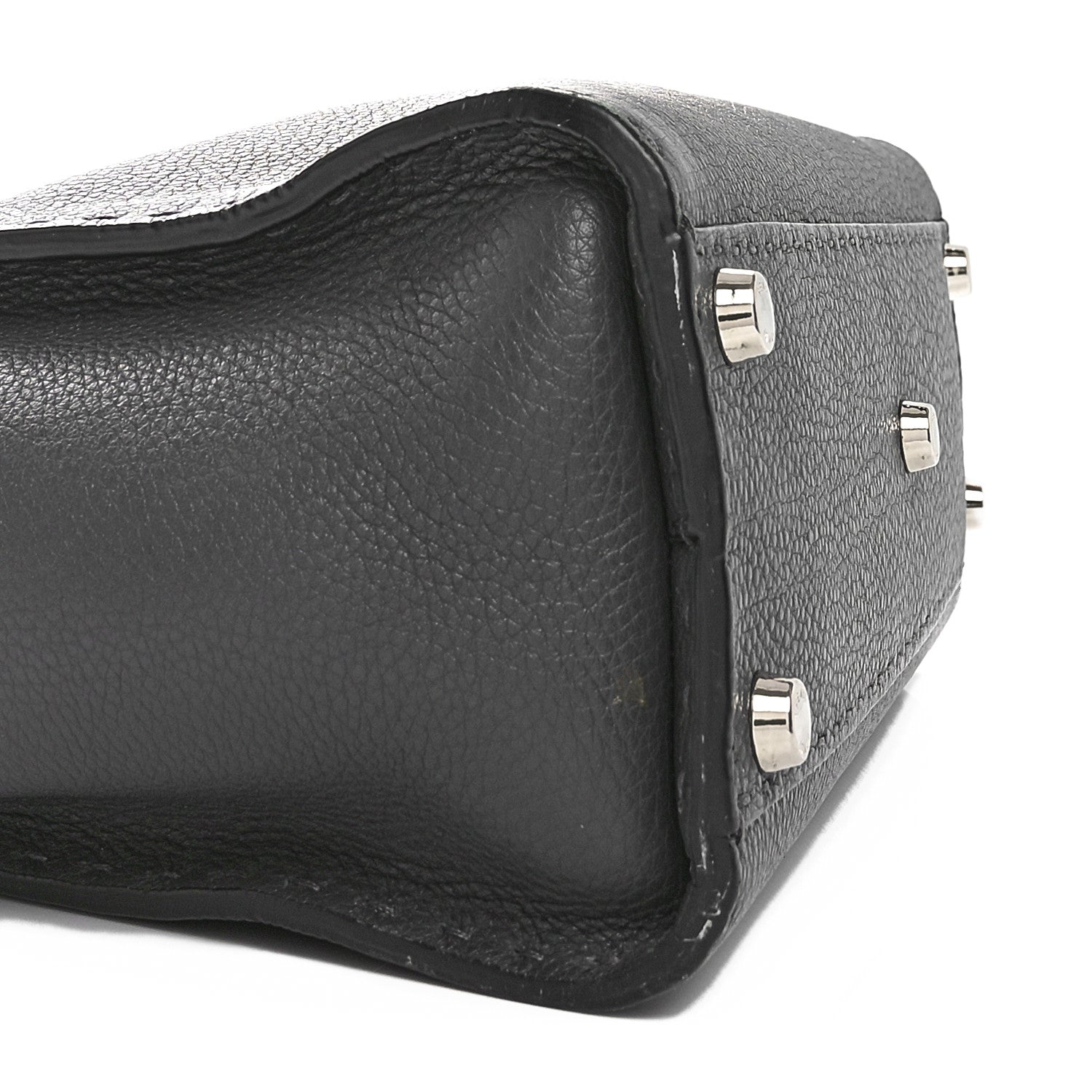 Fendi Cuoio Romano Selleria Bi-Color Medium Peekaboo Iconic Satchel Asfalto Latte 9 of 10