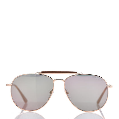 Tom Ford Sean Aviator Sunglasses TF536 Rose Gold Havana 2 of 9