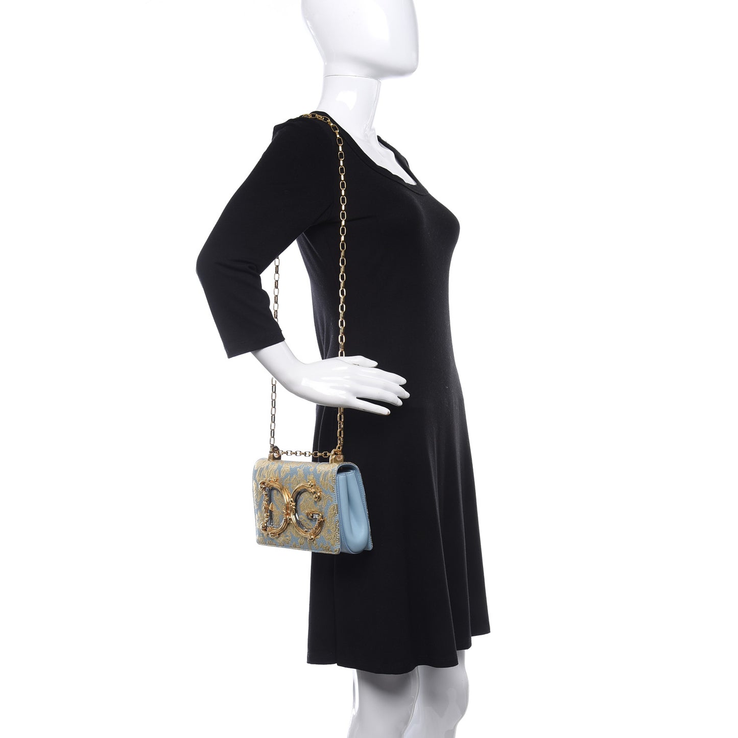 Brocade DG Girls Shoulder Bag Light Blue