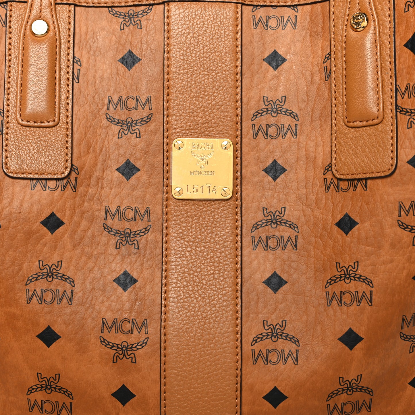 Visetos Medium Liz Reversible Shopper Tote Cognac