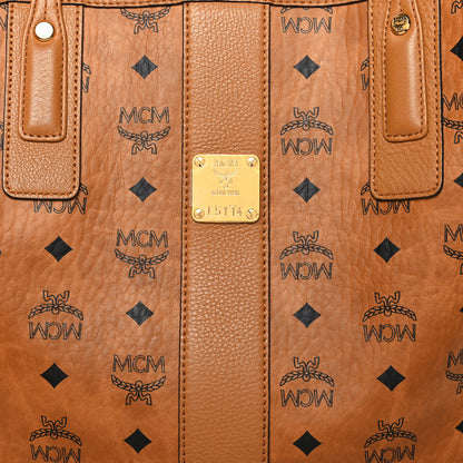 MCM Visetos Medium Liz Reversible Shopper Tote Cognac 10 of 24