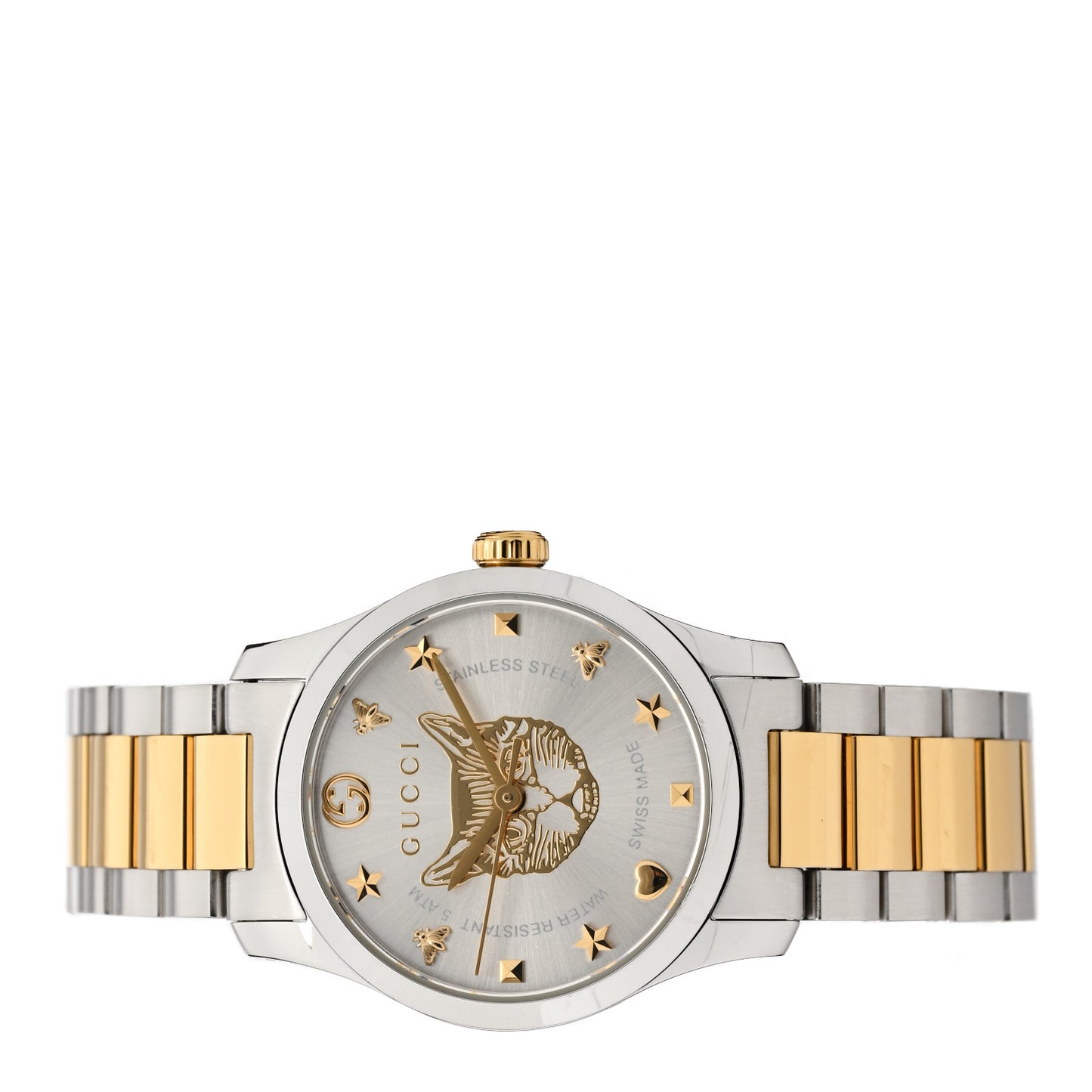 Stainless Steel 27mm G-Timeless Two Tone Cat Quartz Watch
