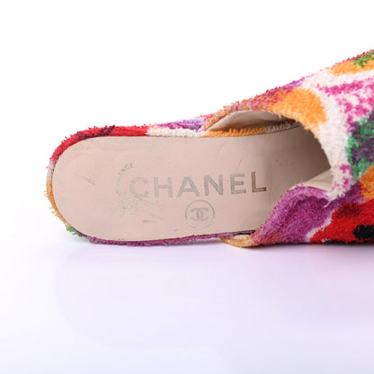 Chanel Terry Cloth CC Sandal Mule 36.5 Multicolor 8 of 9