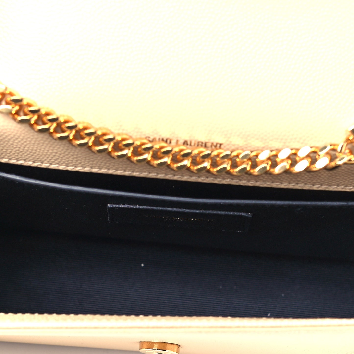 Grain De Poudre Small Monogram Kate Satchel Dark Beige